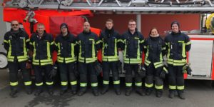 Foto der neuen Drehleitermaschinisten