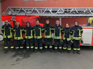 Foto der neuen Drehleitermaschinisten