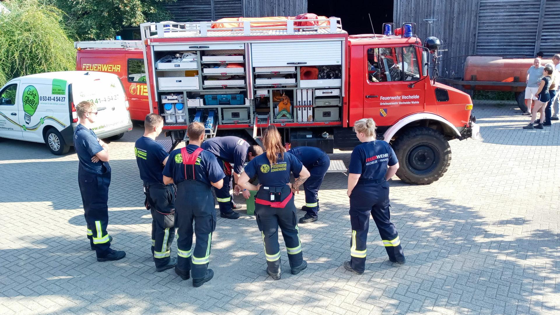 Technische Großtierrettung Ortsfeuerwehren Vechelde/Wahle und