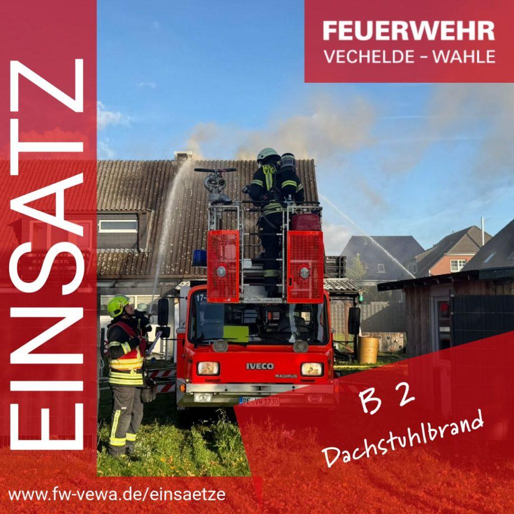 Dachstuhlbrand mit Asbestfreisetzung in Groß Gleidingen
