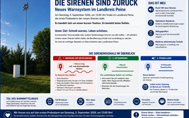 Die Sirenen sind zurück – neues Warnsystem im…